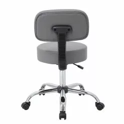 Boss Office Products Boss Caressoft Armless Antimicrobial Medical Stool W/Back Cushion, Gray (B245-GY) -Office Chairs Sale 30342C5C 831E 4F93 A6526EEF3C1C952F s7
