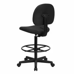 Flash Furniture Mid Back Fabric Ergonomic Drafting Stool, Black -Office Chairs Sale 425EEB41 9FBD 446F B8EF3A6F882C03A5 s7