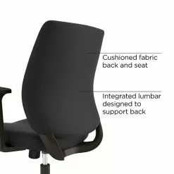 Union & Scale™ Essentials™ Ergonomic Fabric Task Chair, Black (UN59380)