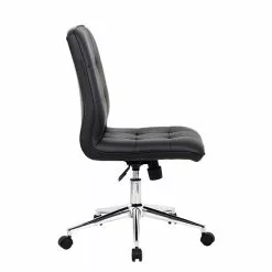 Boss Office Products Boss Millennial Modern Faux Leather Computer And Desk Chair, Black (B330-BK)