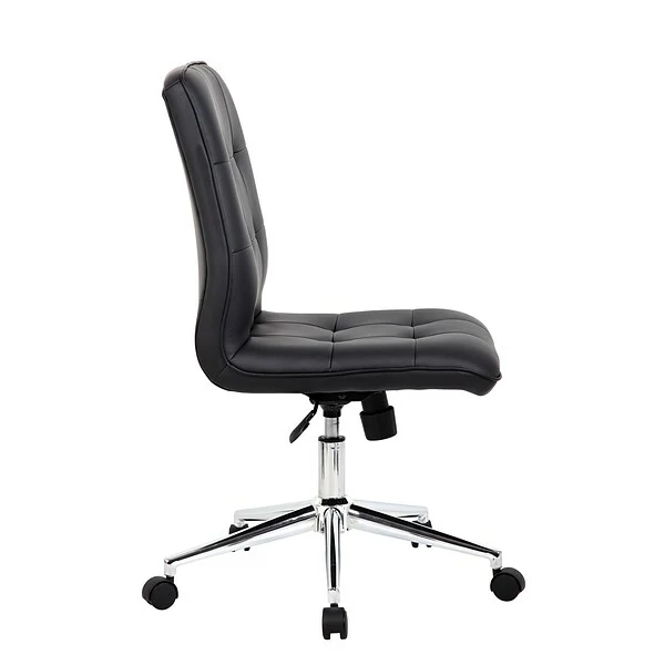 Boss Office Products Boss Millennial Modern Faux Leather Computer And Desk Chair, Black (B330-BK) 1 Boss Office Products Boss Millennial Modern Faux Leather Computer And Desk Chair, Black (B330-BK)