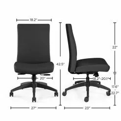 Union & Scale™ Workplace2.0™ Task Chair Upholstered, Armless, Iron Ore Fabric, Synchro Tilt (54166) -Office Chairs Sale 4FF67A40 512D 440A 94E0143702F0A3CB s7