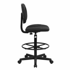 Flash Furniture Mid Back Fabric Ergonomic Drafting Stool, Black -Office Chairs Sale 6237E548 582B 429A B8C46C85F4ED5A67 s7