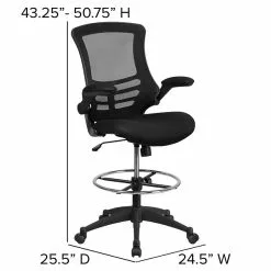 Flash Furniture Mid-Back Design Mesh Task Chair, Black (BL-X-5M-D-GG) -Office Chairs Sale 7BA8459D B880 4ECC B2538092C4DDA4B2 s7