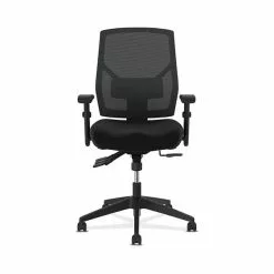 HON® HON Crio High-Back Task Chair, Mesh Back, Adjustable Arms, Adjustable Lumbar, Black Fabric (BSXVL582ES10T)