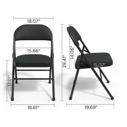 Quill Brand® Luxura Faux Leather Folding Chair, Black, 4/Pack (51504) -Office Chairs Sale 908670C2 B7F7 496F BF5A29242596589D s7