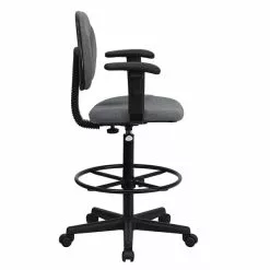 Flash Furniture Mid Back Fabric Ergonomic Drafting Stool With Arms, Gray (BT659GRYARMS) -Office Chairs Sale 90FBD16B 9DDE 4A90 B9DB0384D4BA6FC6 s7