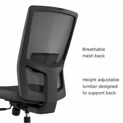 Union & Scale™ Workplace2.0™ 500 Series Armless Fabric Task Chair, Iron Ore (52263)
