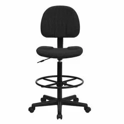 Flash Furniture Mid Back Fabric Ergonomic Drafting Stool, Black -Office Chairs Sale A4B62F56 DCBC 479F B09107A5BC4CB4E0 s7