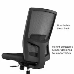 Union & Scale™ Workplace2.0™ 500 Series Armless Fabric Task Chair, Black, (52257)