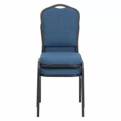 National Public Seating NPS 9300 Series Deluxe Fabric Upholstered Stack Chair, Natural Blue/Black Sandtex, 2 Pack (9374-BT/2) -Office Chairs Sale DE53F28C 59A3 4B69 9A6A08040C975A08 s7