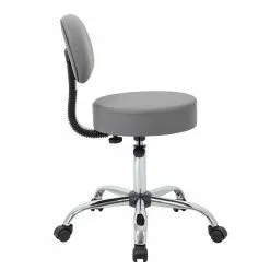 Boss Office Products Boss Caressoft Armless Antimicrobial Medical Stool W/Back Cushion, Gray (B245-GY) -Office Chairs Sale E6F7FCA7 34CB 4C5C AA9A8C9BF83A4ABD s7