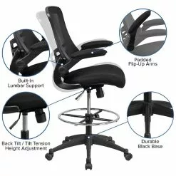 Flash Furniture Mid-Back Design Mesh Task Chair, Black (BL-X-5M-D-GG) -Office Chairs Sale F6667F2F 8D32 4EA7 957469604B2E876B s7