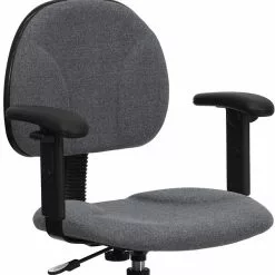 Flash Furniture Mid Back Fabric Ergonomic Drafting Stool With Arms, Gray (BT659GRYARMS) -Office Chairs Sale FD6E6041 032D 4A50 B20EA8C3E7096E3B s7