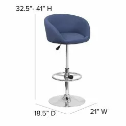 Flash Furniture Contemporary Fabric Adjustable Height Barstool With Back, Blue (CHTC31066LBLFAB) -Office Chairs Sale FED1EEBF C7EE 4F43 A6EA5B05005D8CD2 s7
