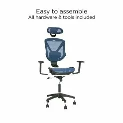 Union & Scale™ FlexFit™ Dexley Ergonomic Mesh Swivel Task Chair, Blue (UN59375) -Office Chairs Sale FF55C72B 7EDB 4FD5 99960627C7491943 s7