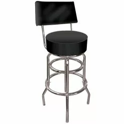 Trademark Global Trademark 40" High Grade Padded Swivel Bar Stool With Back