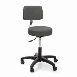 Brandt Econobuoy 13422 14" Pneumatic Stool With Backrest, Charcoal