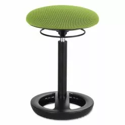 Safco Twixt Desk Height Ergonomic Stool, 22 1/2" High, Green Fabric