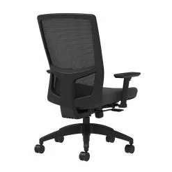 Union & Scale Workplace2.0™ Fabric Task Chair, Iron Ore, Integrated Lumbar, 2D Arms, Synchro Seat Slide