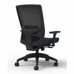 Union & Scale Workplace2.0™ Fabric Task Chair, Navy, Adjustable Lumbar, Synchro Seat Slide, 2D Arms