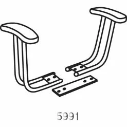 Office Chairs Sale 31 HON® T-Arms Arm Kit For 5901, Black