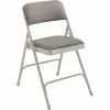 National Public Seating NPS 2200 Series Fabric Padded Premium Folding Chairs, Greystone/Grey, 4/Pack (2202/4)