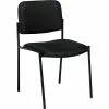 Global Offices To Go® Fabric Armless Stacking Chair, Fabric, Black (OTG2748LQ10)