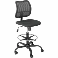 Safco Vue Nylon Mesh Back Fabric Computer And Desk Chair, Black (3395BL)