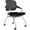 Safco® Valore Training Series Polyester Mid-Back Nesting Chair, Black, 2/Carton (TSM2BB)