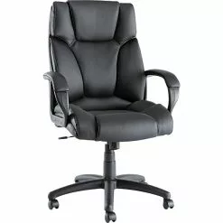 Alera™ Fraze High-Back Swivel/Tilt Chair, Black Leather