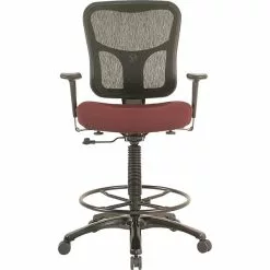 Tempur-Pedic® TP8200 Ergonomic Fabric Mid-Back Drafting Stool, Burgundy -Office Chairs Sale s0555564 s7