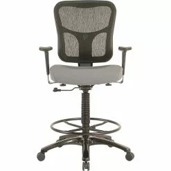 Tempur-Pedic Mid-Back Fabric Drafting Stool, Gray -Office Chairs Sale s0555568 s7