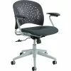Safco Rêve Series Task Chair, Round Plastic Back, Polyester Seat, Black Seat/Back