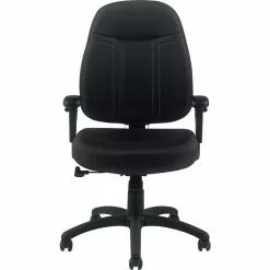 Offices To Go® Mid-Back Tilter Chair With Arms, Fabric, Black, Seat: 19.5"x17 - 18.5", Back: 20"x22"