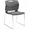 Global Popcorn™ Plastic Stack Chair Without Arms, Platinum,, 4/Ct (TD6711-PLT)
