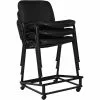 Offices To Go® Armless Stack Chair, Fabric, Black, Seat: 18"Wx17 1/2"D, Back: 18"Wx12 1/2"H, 2/CT