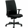 HON® HON Ignition Mid-Back Task Chair With Adjustable Arms With Pivot, Fabric, Black, Seat: 20"W X 19"D, Back: 18 1/2"W X 24"H