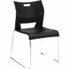 Global® Duet™ Stacking Chairs Without Arms, Black, 4/Ct (TD6621CHBLK)