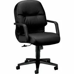 HON® 2090 Series Leather Executive Mid-Back Chair, Black -Office Chairs Sale s0932887 s7