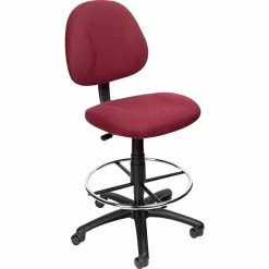 Boss Office Products Boss® Drafting Stool W/ Footring; Burgundy
