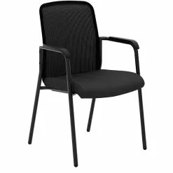 HON® HON Instigate Mesh/Fabric Back Stacking Multi-Purpose Chair, Fixed Arms, Black (BSXVL518ES10)