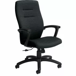 Global Synopsis High Back Tilter, Black Coal, 43.5"H X 24.5"W X 26.5"D