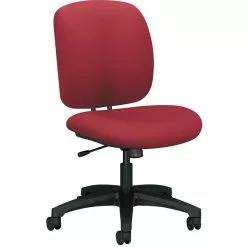 HON® HON ComforTask Fabric Center-Tilt Work/Task Chair, Marsala, Armless (HON5902CU63T)