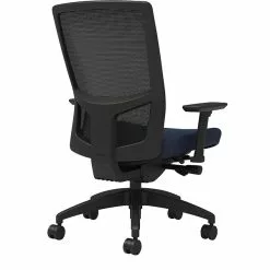 Union & Scale Workplace2.0™ Fabric Task Chair, Navy, Integrated Lumbar, 2D Arms, Advanced Synchro Tilt