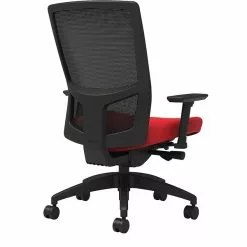 Union & Scale Workplace2.0™ Fabric Task Chair, Ruby Red, Integrated Lumbar, 2D Arms, Advanced Synchro Tilt