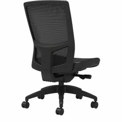 Union & Scale Workplace2.0™ Vinyl Task Chair, Black, Integrated Lumbar, Armless, Advanced Synchro Tilt