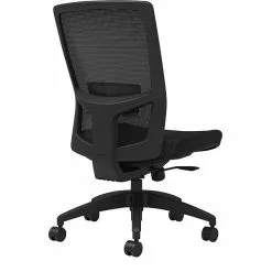 Union & Scale Workplace2.0™ Fabric Task Chair, Black, Adjustable Lumbar, Armless, Synchro Seat Slide