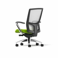 Union & Scale Workplace2.0™ Fabric Task Chair, Pear, Integrated Lumbar, Fixed Arms, Synchro