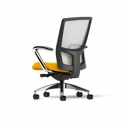 Union & Scale Workplace2.0™ Fabric Task Chair, Goldenrod, Integrated Lumbar, Fixed Arms, Synchro